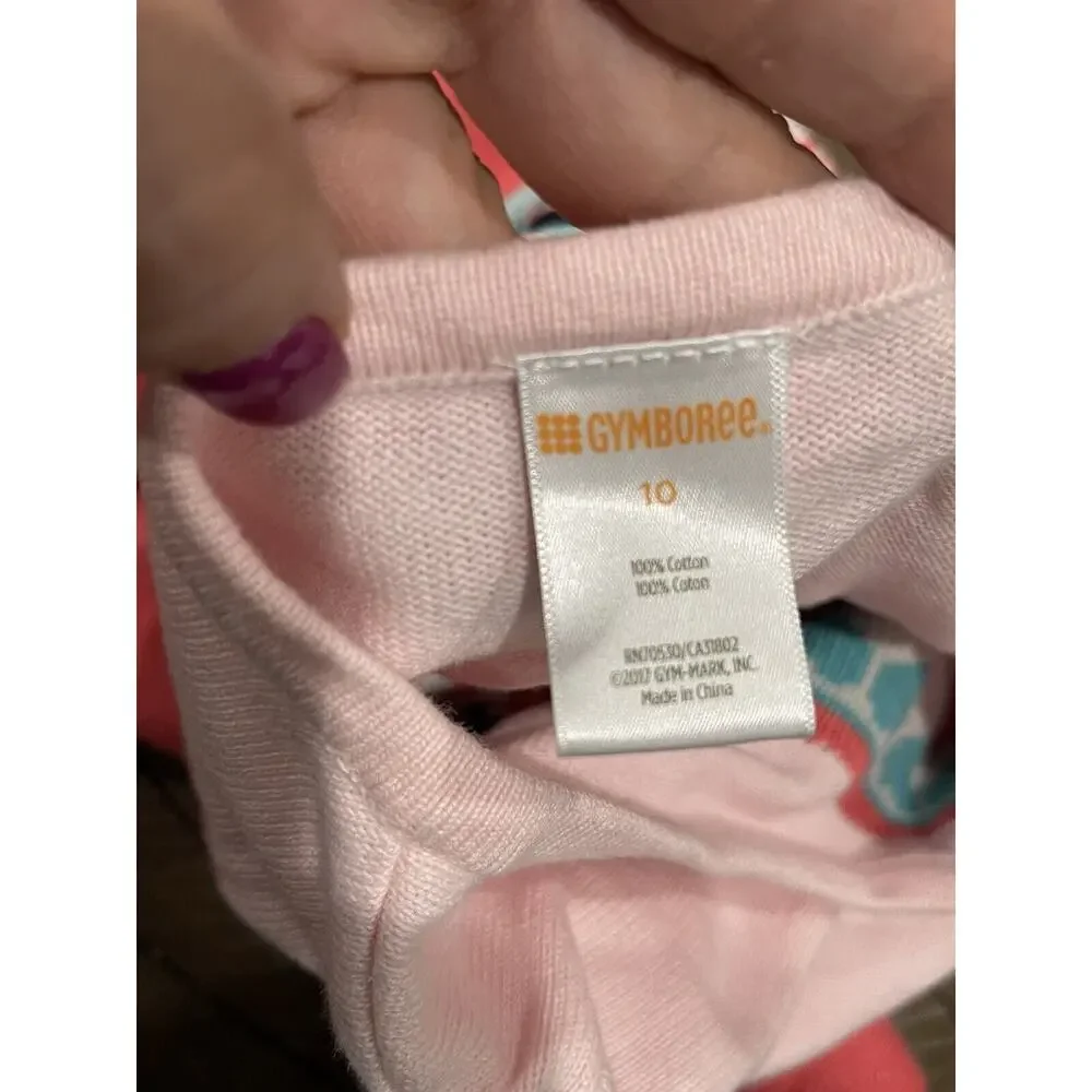 Gymboree “SNOWFLAKE FUN” Cotton CORAL Fair-Isle SWEATER DRESS Size 10